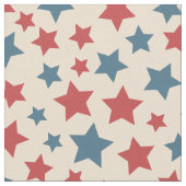 Red and Blue Stars, 4th of July, Beige Background Stoff (Nahaufnahme)