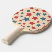 Red and Blue Stars, 4th of July, Beige Background Tischtennis Schläger (Vorderseite)