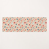 Red and Blue Stars, 4th of July, Beige Background Yogamatte (Vorderseite (Horizontal))
