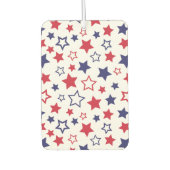 Red and Blue Stars, 4th of July, White Background Autolufterfrischer (Vorderseite)