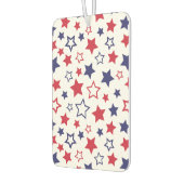 Red and Blue Stars, 4th of July, White Background Autolufterfrischer (Links)