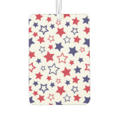 Red and Blue Stars, 4th of July, White Background Autolufterfrischer (Rückseite)