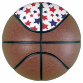 Red and Blue Stars, 4th of July, White Background Basketball (Rechts)