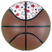 Red and Blue Stars, 4th of July, White Background Basketball (Rechts)