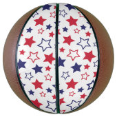 Red and Blue Stars, 4th of July, White Background Basketball (Vertikal)