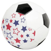 Red and Blue Stars, 4th of July, White Background Fußball (Dreiviertel)