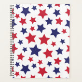 Red and Blue Stars, 4th of July, White Background Planer (Vorderseite)