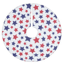 Red and Blue Stars, 4th of July, White Background