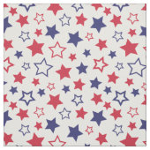 Red and Blue Stars, 4th of July, White Background Stoff (Muster)