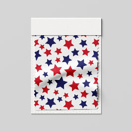 Red and Blue Stars, 4th of July, White Background Stoff