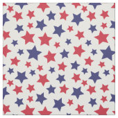 Red and Blue Stars, 4th of July, White Background Stoff (Muster)