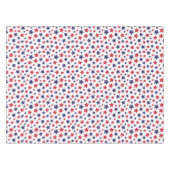 Red and Blue Stars, 4th of July, White Background Tischdecke (Vorderseite (Horizontal))