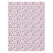 Red and Blue Stars, 4th of July, White Background Tischdecke (Vorderseite)