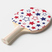 Red and Blue Stars, 4th of July, White Background Tischtennis Schläger (Vorderseite)