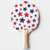 Red and Blue Stars, 4th of July, White Background Tischtennis Schläger (Vorderseite)