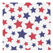 Red and Blue Stars, 4th of July, White Background Würfel (Rechts)