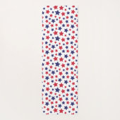 Red and Blue Stars, 4th of July, White Background Yogamatte (Rückseite)