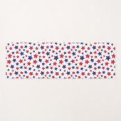 Red and Blue Stars, 4th of July, White Background Yogamatte (Vorderseite (Horizontal))