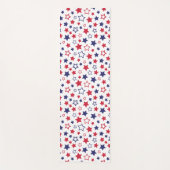 Red and Blue Stars, 4th of July, White Background Yogamatte (Vorderseite)