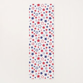Red and Blue Stars, 4th of July, White Background Yogamatte (Rückseite)
