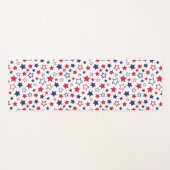 Red and Blue Stars, 4th of July, White Background Yogamatte (Vorderseite (Horizontal))