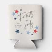 Red and Blue Stars American 4. Juli Party Dosenkühler (Rückseite)