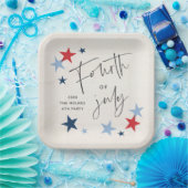 Red and Blue Stars American 4. Juli Party Pappteller (Party)
