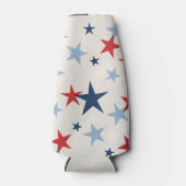 Red and Blue Stars Americana Flaschenkühler (Vorderseite)
