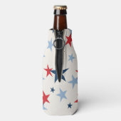Red and Blue Stars Americana Flaschenkühler (Flasche Rückseite)