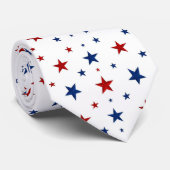 Red And Blue Stars  Krawatte (Gerollt)