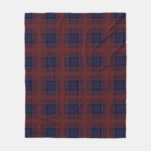 Red and Blue Tartan Fleece Blanket (Vorderseite)