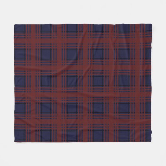 Red and Blue Tartan Fleece Blanket (Vorderseite (Horizontal))