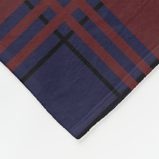 Red and Blue Tartan Fleece Blanket (Ecke)