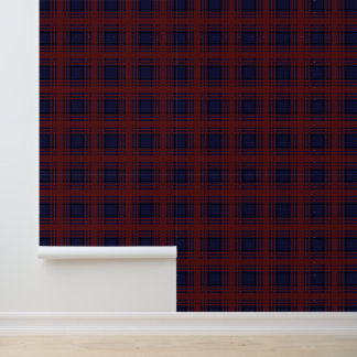 Red and Blue Tartan Plaid Tapete