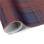 Red and Blue Tartan Plaid Wrapping Paper Geschenkpapier (Rolleneckpunkt)