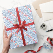 Red and Blue TEXAN Neon Geschenkpapier