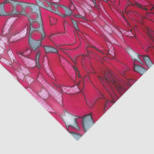 Red and blue tissue paper  seidenpapier (Detail)