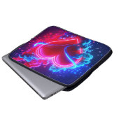 Red and Blue Valentine Heart on an Electronics Bag Laptopschutzhülle (Vorne Knopf)