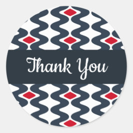 Red and Blue Wavy Vielen Dank, dass Sie Sticker