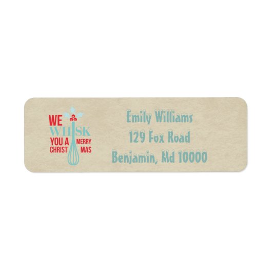 Red and Blue Whisk Sie ein frohes Weihnachtsfest (Vorne)