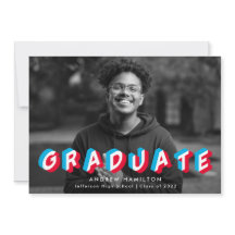 Red and Blue Wird Anaglyph Foto Graduation Party