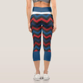 RED AND Blue Zickzack High Waisted Capris (Rückseite)