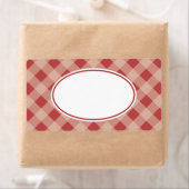Red and Cream Gingham Labels (Insitu)