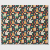 Red and Creme Chow dogs Wrapping Paper Geschenkpapier (Flach)