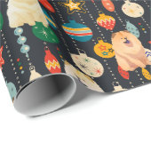 Red and Creme Chow dogs Wrapping Paper Geschenkpapier (Rolleneckpunkt)
