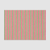 Red and Forest Green Stripes Seidenpapier (Vorderseite)