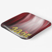 Red and Gold 2025 Abschluss in Spotlight Pappteller (Gewinkelt)