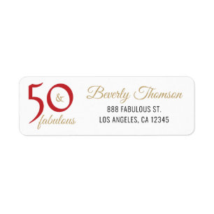 Red and Gold 50 and Fabulous 50 th Birthday Script
