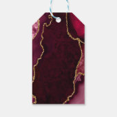 Red and Gold Agate Birthday Vielen Dank Geschenkanhänger (Rückseite)