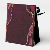 Red and Gold Agate Birthday Vielen Dank Geschenkschachtel (Rückseite)